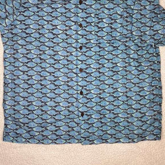 L.L. Bean Fish AOP Button Down Shirt: Size Large - Picture 5 of 9